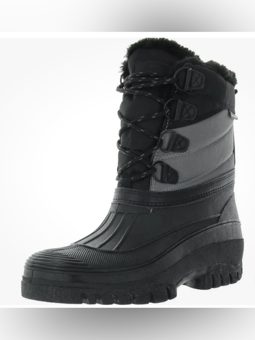 Men’s Black Cold-Weather Lace-Up Insulated Boot